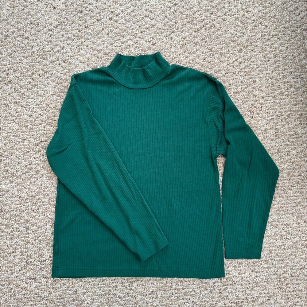LT Sport High Neck Sweater Green M Athleisure‎ Underlayer Workwear